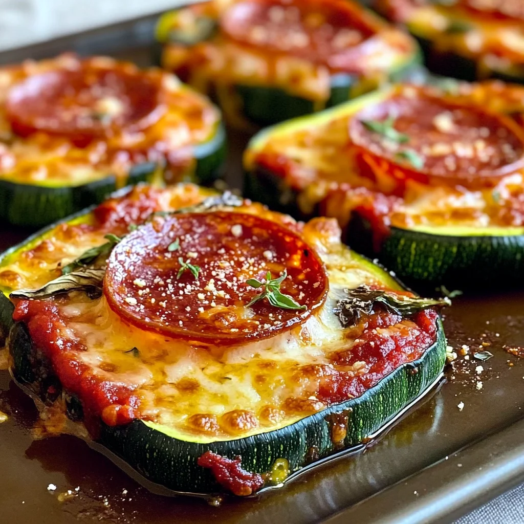 Grilled Zucchini Pizza Slices