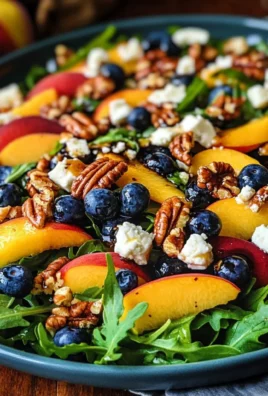 Peach Blueberry Arugula Salad