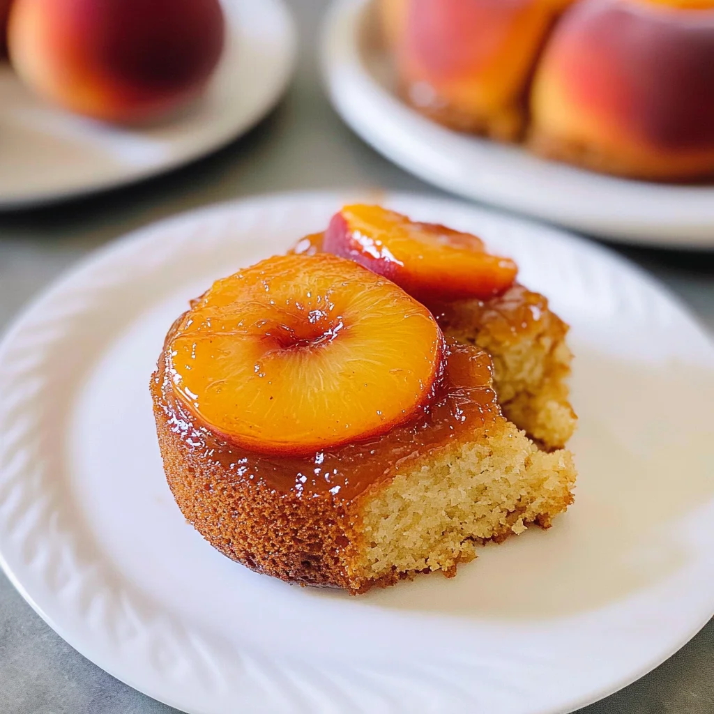 Peach Upside Down Mini Cakes