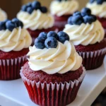 Red Velvet 4th of July Cupcakes
