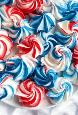 Red, White & Blue Meringues Recipe