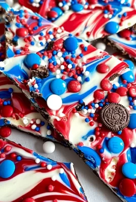 Red White and Blue Bark