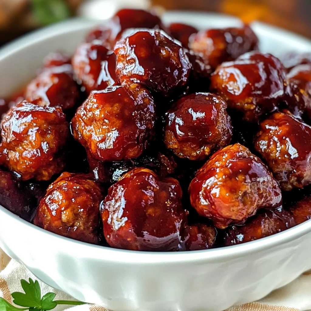 Spicy Cranberry BBQ Meatballs