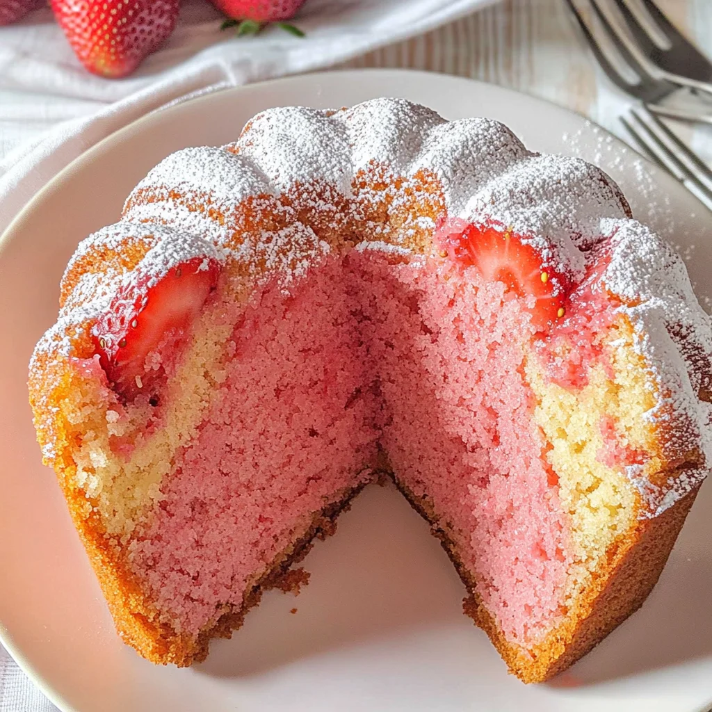 Strawberry Cream Cheese Pound Cake