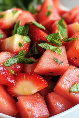 Strawberry Watermelon Salad with Honey Lime Vinaigrette