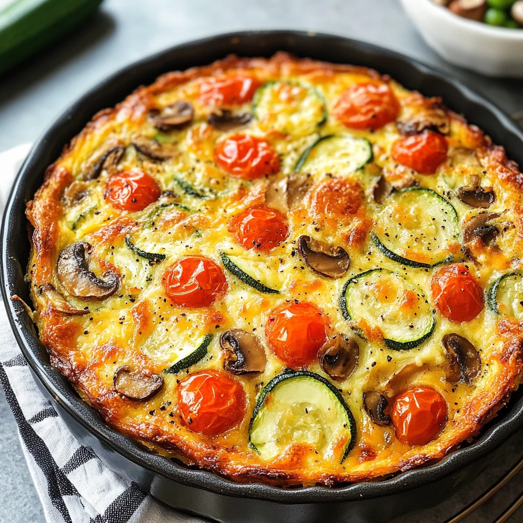 Summer Garden Crustless Zucchini Pie