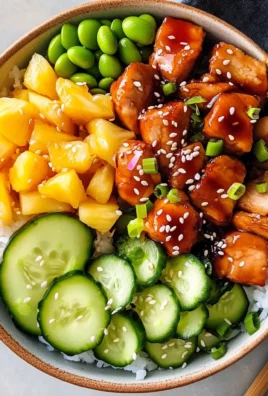 Teriyaki Chicken Poke Bowls