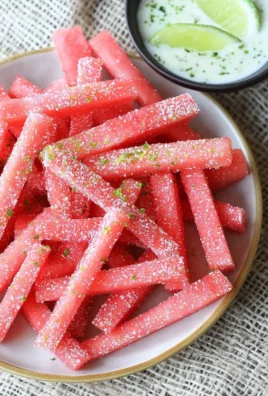 Watermelon Fries with Coconut Lime Dip | Healthy Summer Snack!