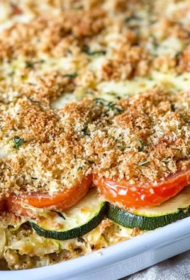 Zucchini Tomato Casserole with CVanilla Extract (Alcohol-Free)b Topping