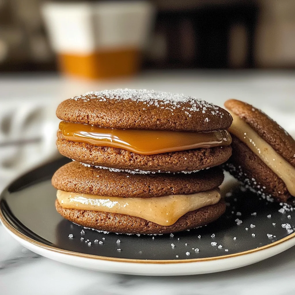 Apple Cider Whoopie Pie cookies with Caramel Filling