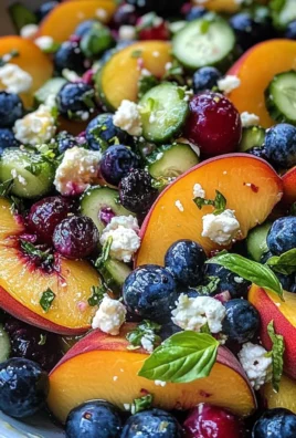 Blueberry Peach Feta Salad