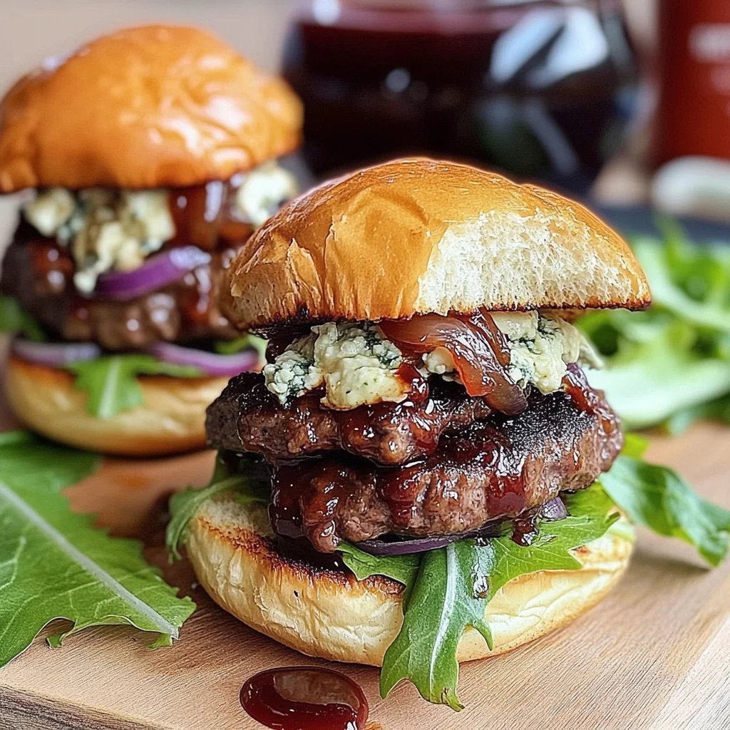 Cabernet and Gorgonzola Burger Sliders