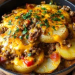 Cheesy One Pot Beef and Potatoes