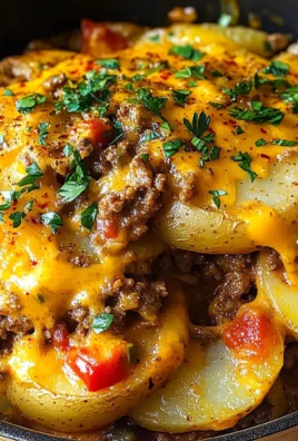 Cheesy One Pot Beef and Potatoes