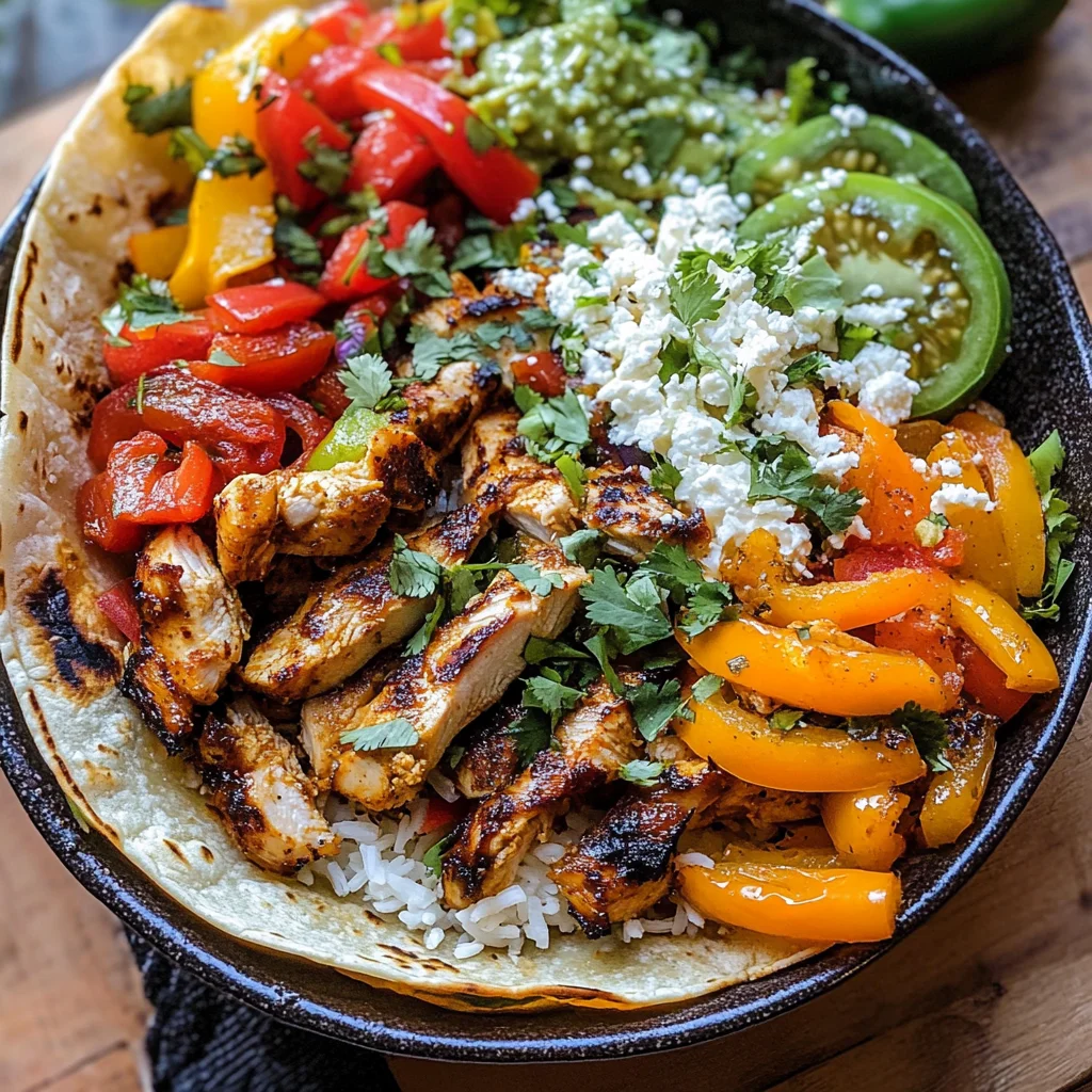 Chicken Fajita Tortilla Bowls