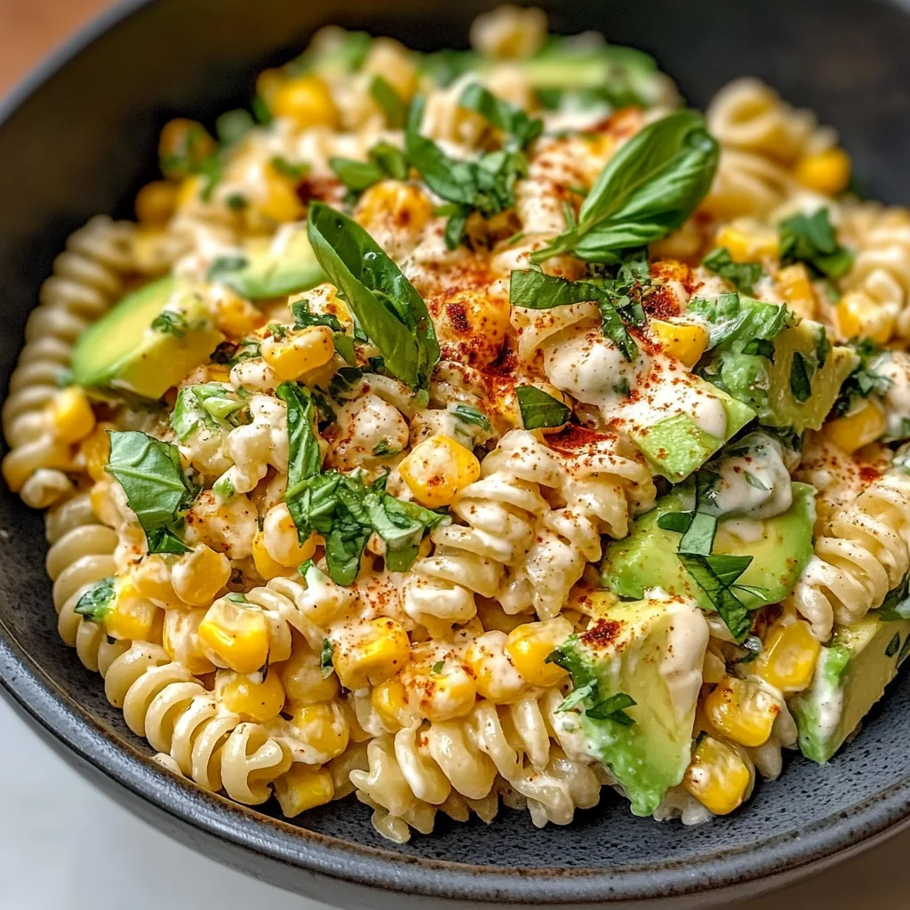 Creamy Street Corn Pasta Salad