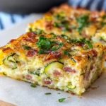 Easy Zucchini Slice with Bacon