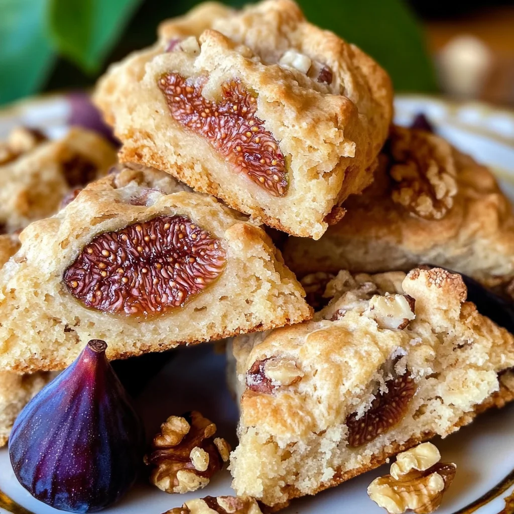 Fig Scones made with Fresh Figs and Walnuts