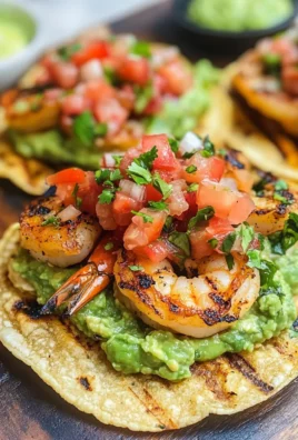 Grilled Shrimp Tostadas with Guacamole & Pico de Gallo