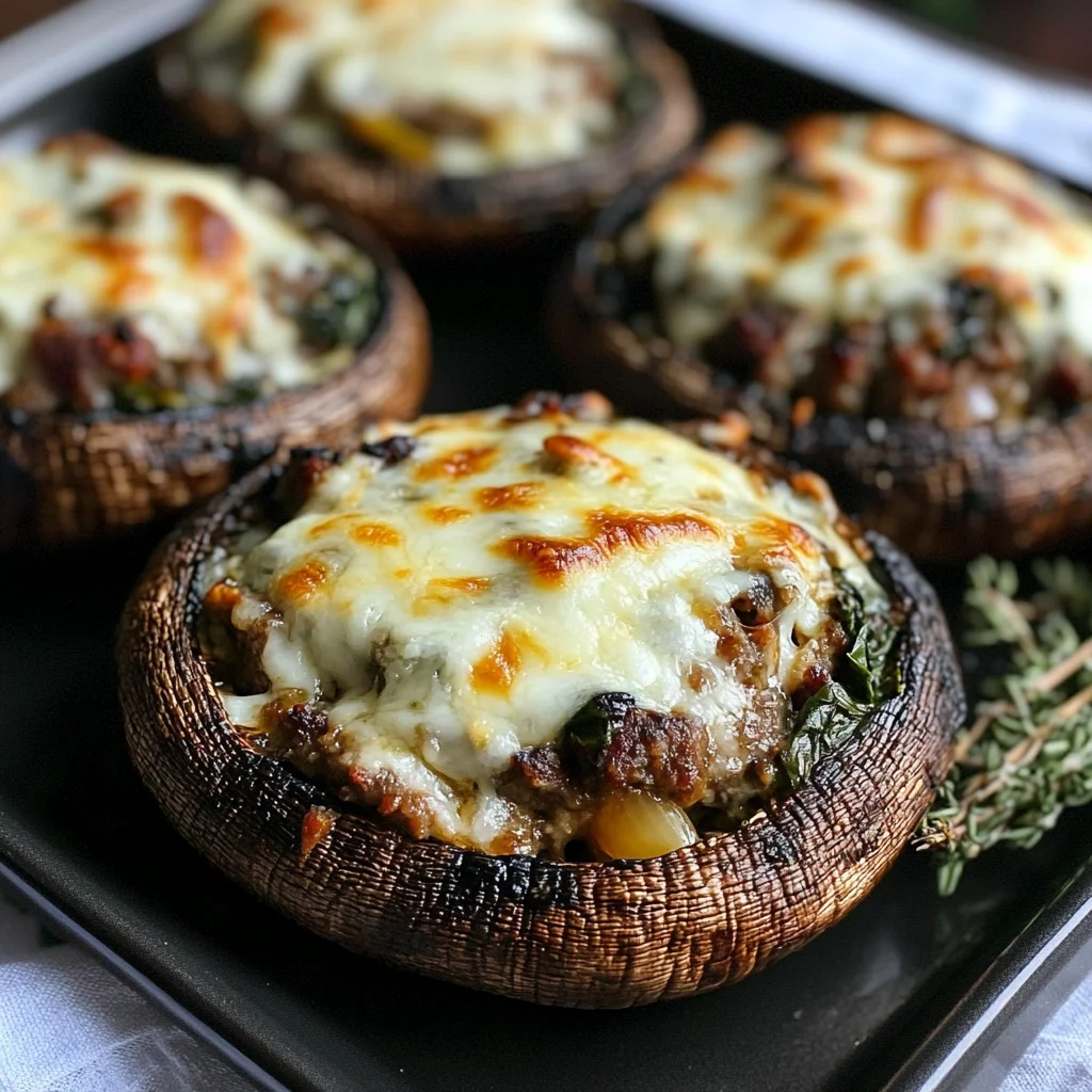 Grilled Stuffed Portobello Mushrooms
