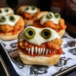 Halloween Chicken Parm Sliders