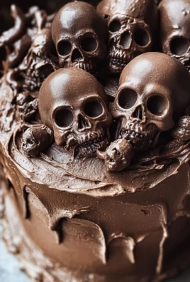 High Altitude Ginger Chocolate Skull Cake for Halloween