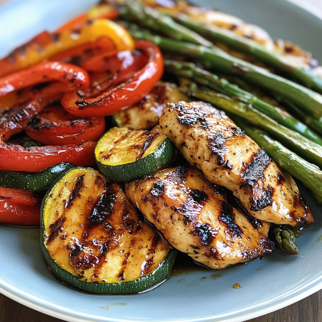 Honey Balsamic Grilled Chicken and Vegetables