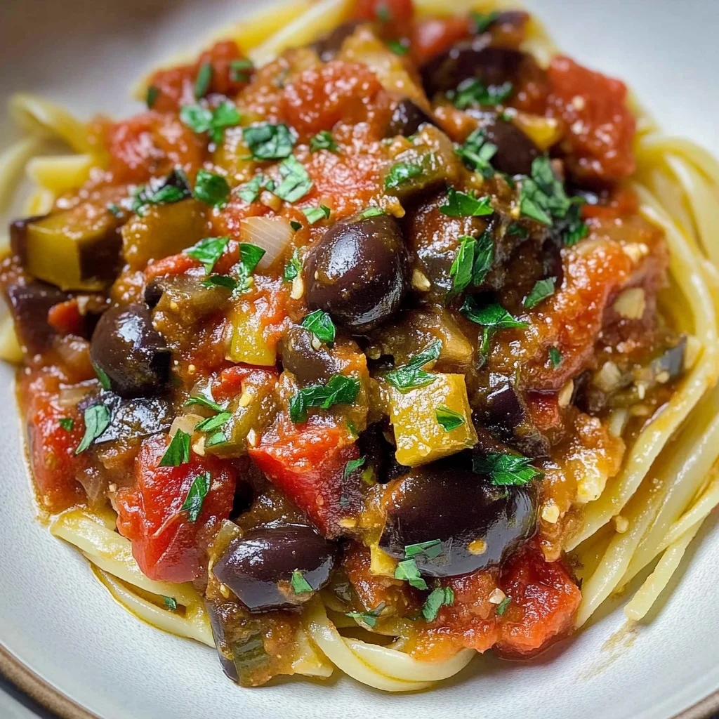 Mediterranean Eggplant Pasta Sauce