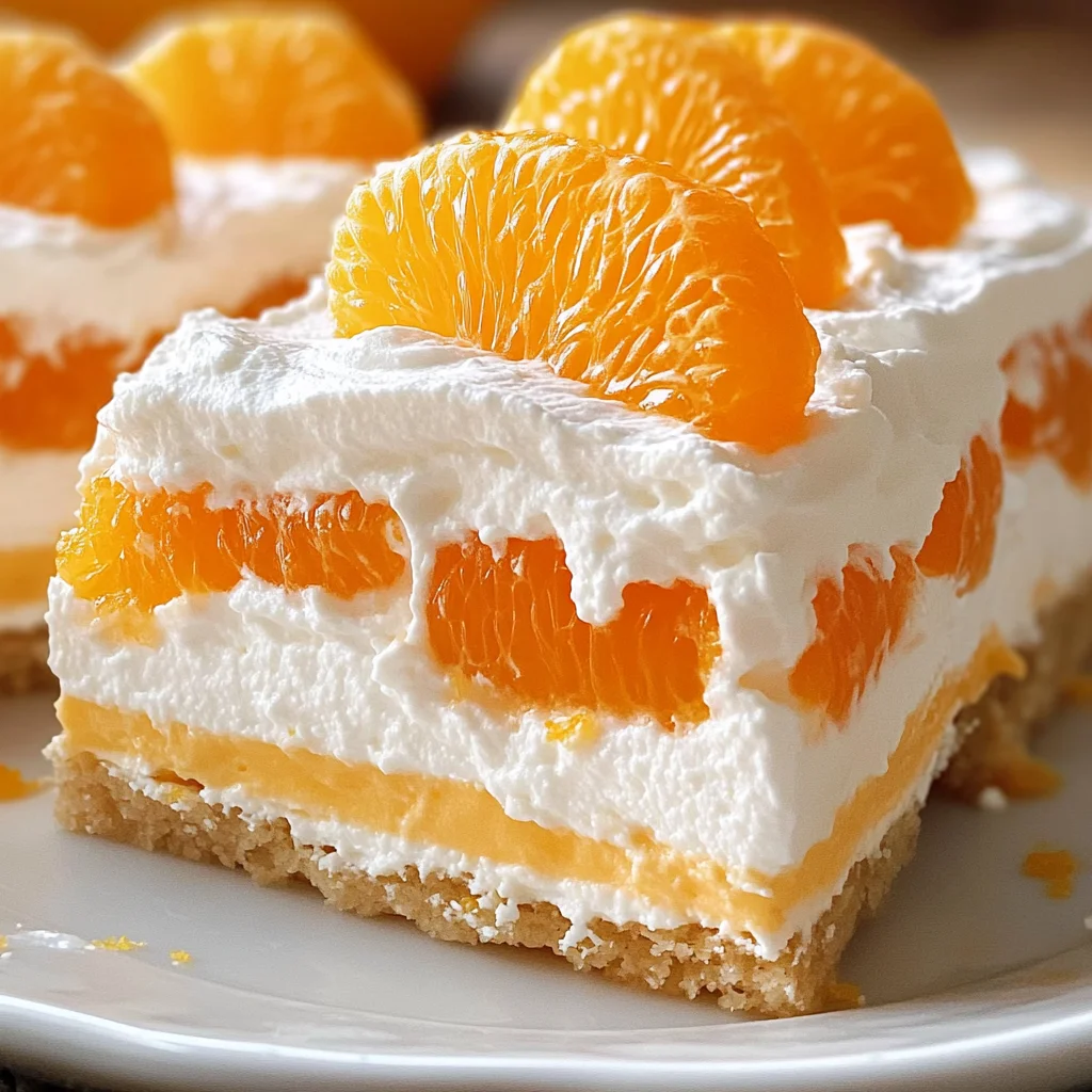 No Bake Orange Dreamsicle Lasagna