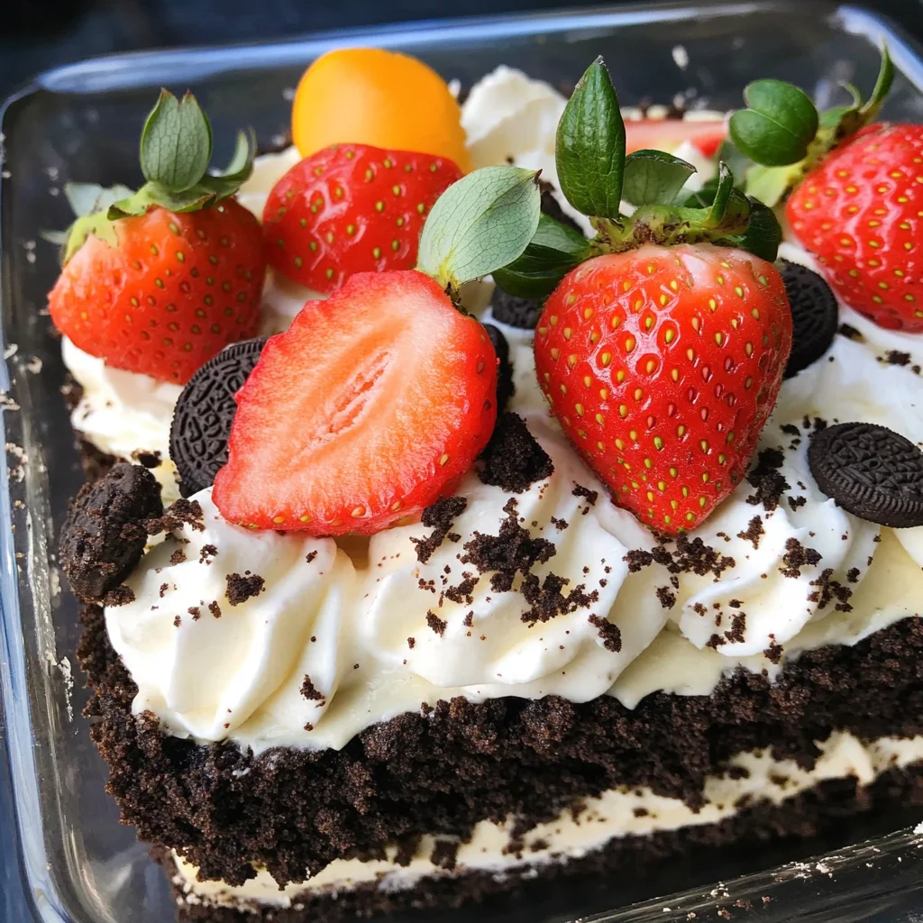 Oreo Dirt Pudding Cake