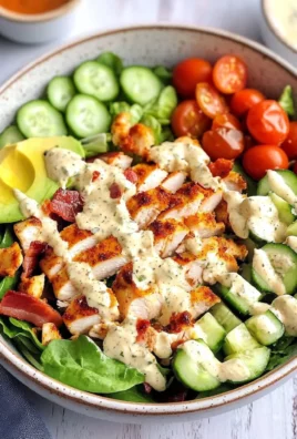 Paleo Chicken Cobb Salad with Buffalo Ranch {Whole30}