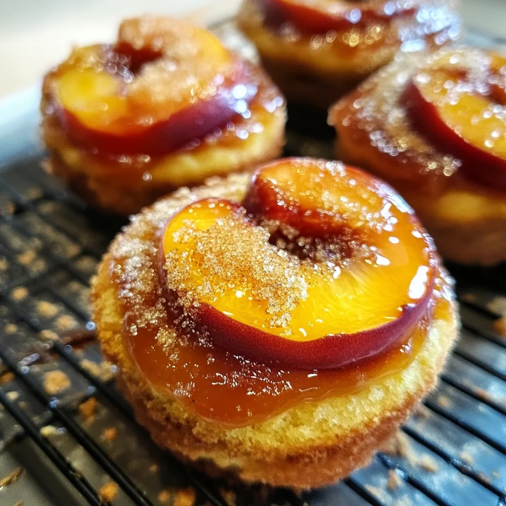 Peach Upside Down Mini Cakes