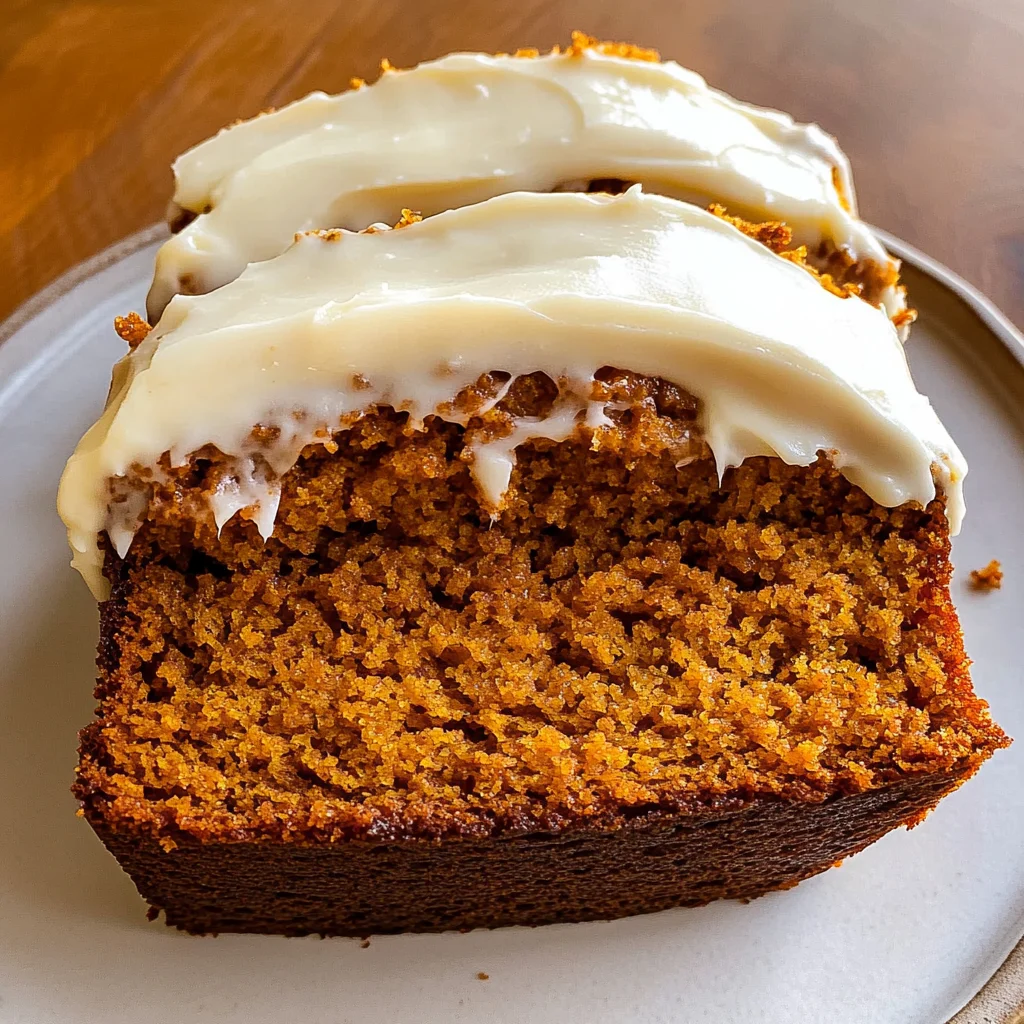 Pumpkin Bread with Cream Cheese Frosting Recipe