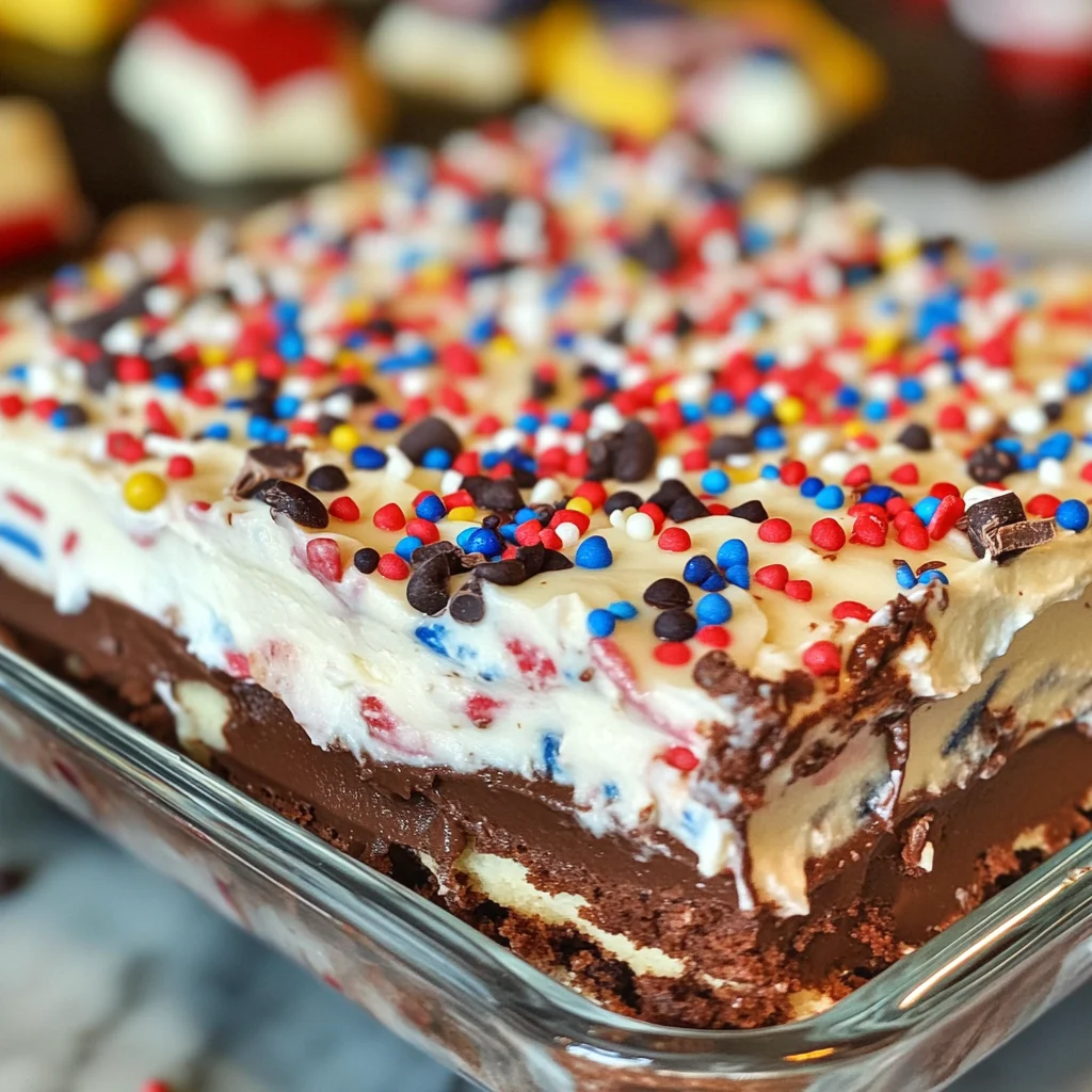 Red White Blue Chocolate Lasagna