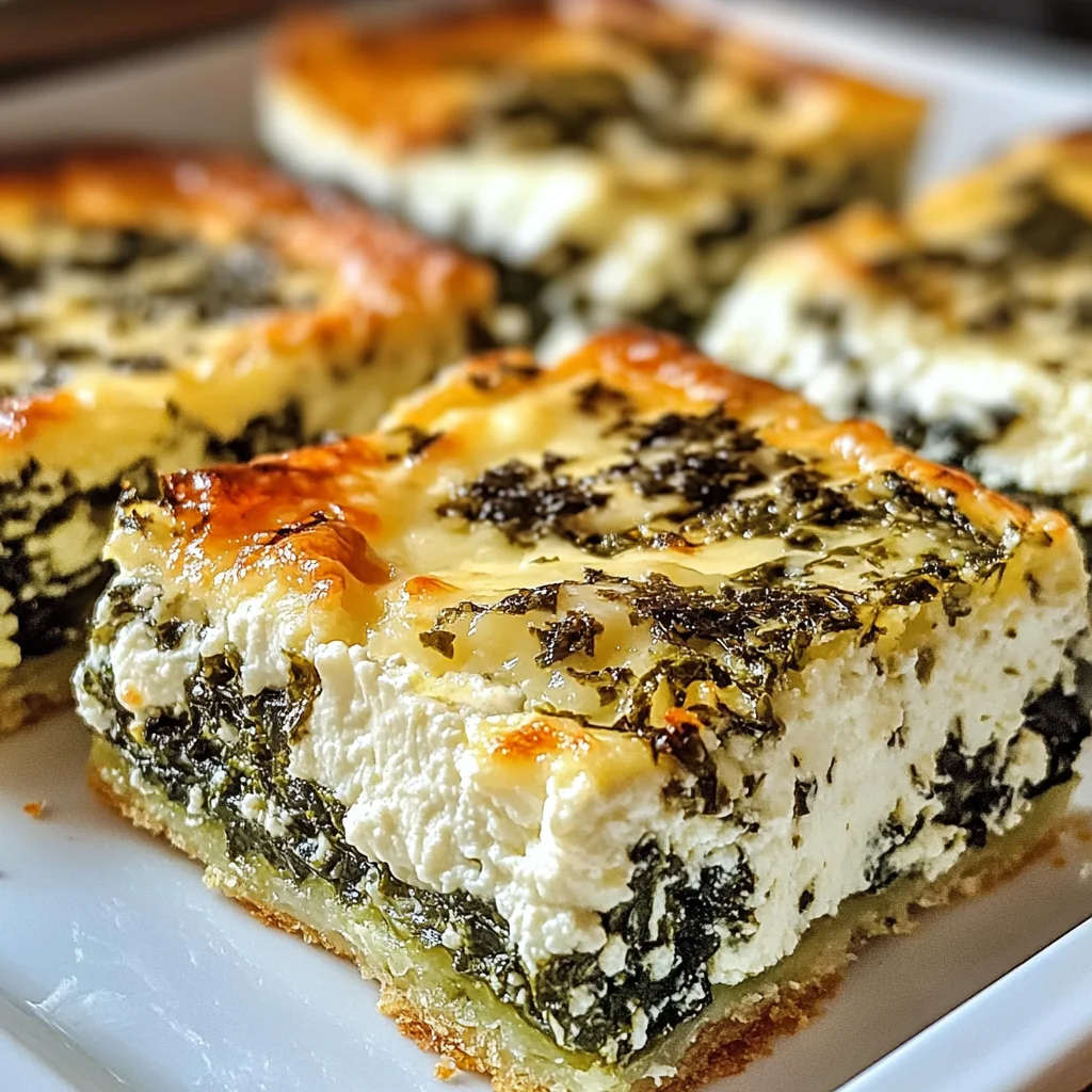 Spinach and Cheese Squares