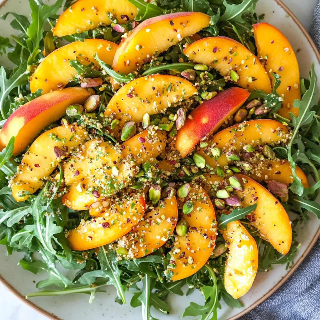 Summer Peach Salad with Pistachios