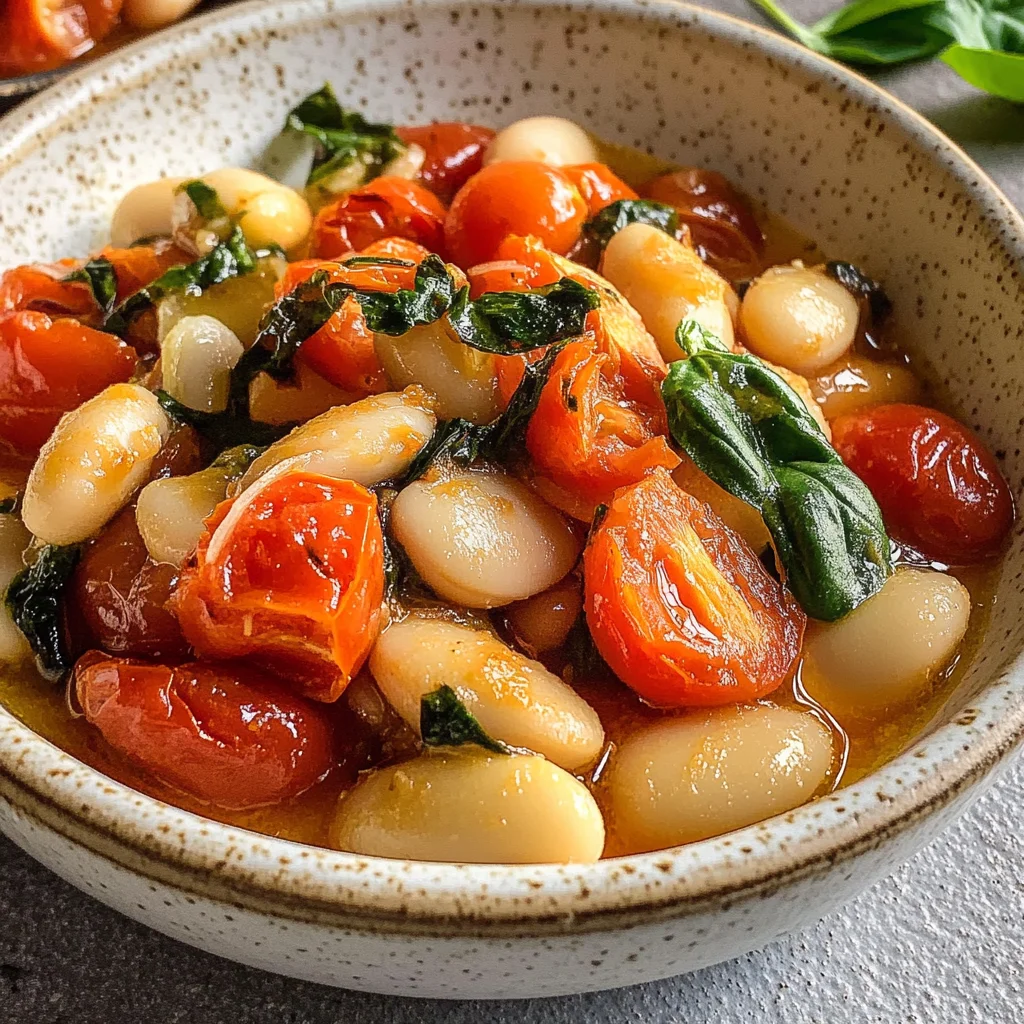 Tomato Basil Butter Beans