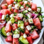 Watermelon Salad with Feta Cheese