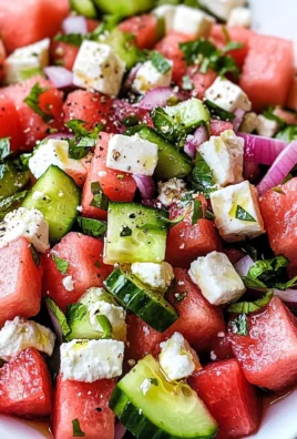 Watermelon Salad with Feta Cheese