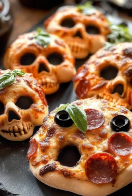 Cheesy Halloween Pizza Skulls