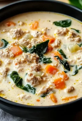 Creamy Italian Ground Chicken Soup