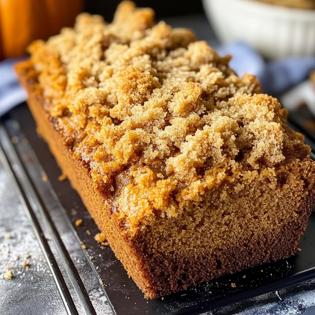 Easy Pumpkin Bread with Crumb Topping