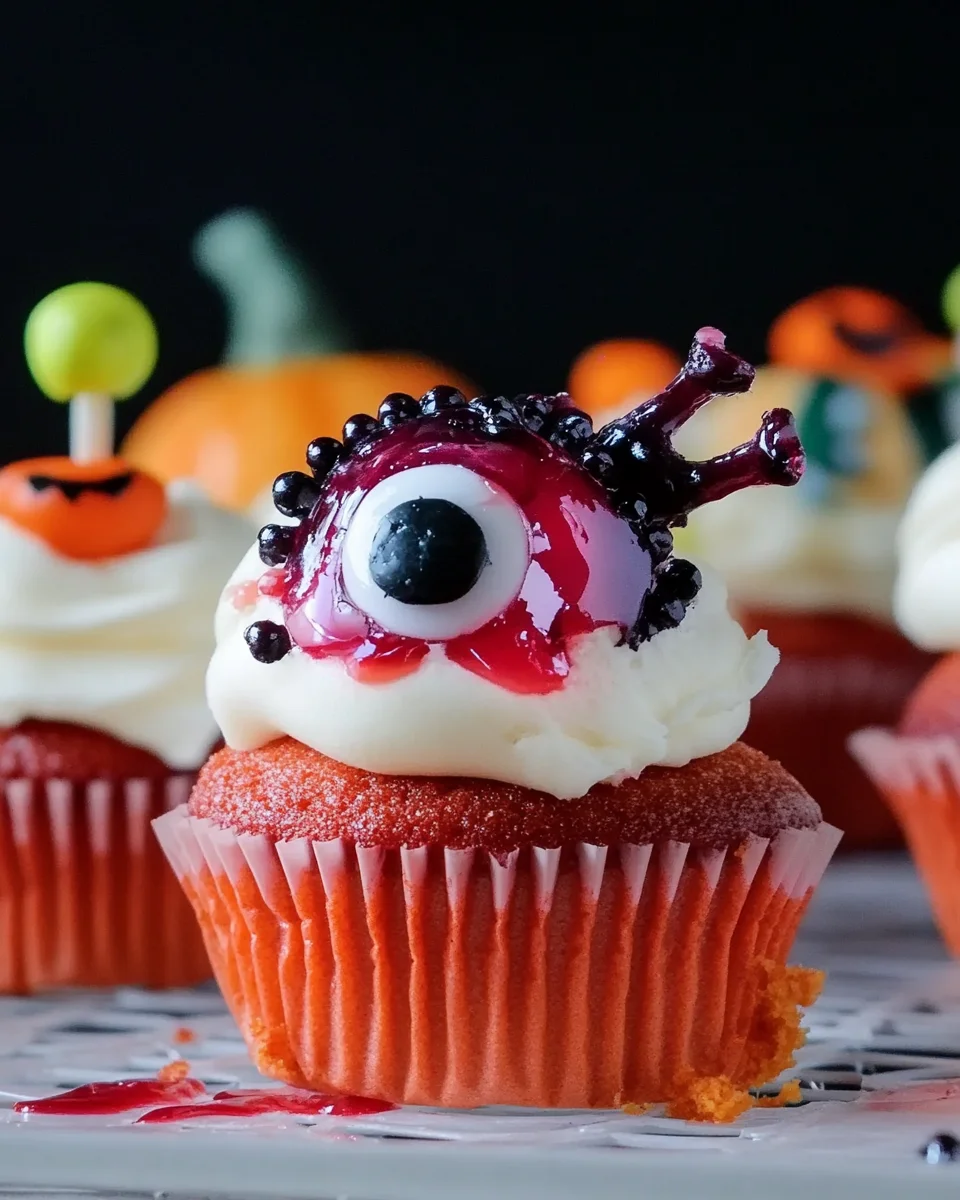 Halloween Augapfel Cupcakes
