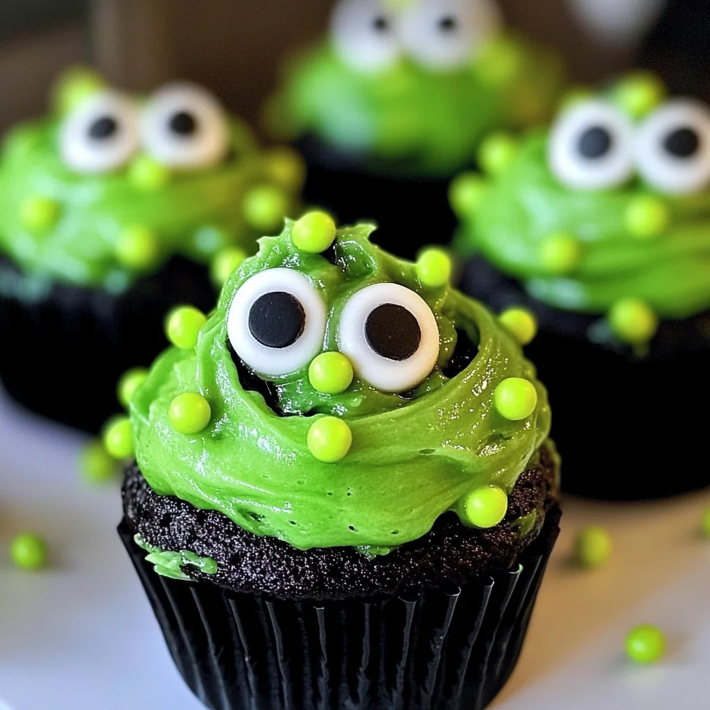 Halloween Slime Cupcakes