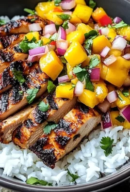 Jerk Chicken Bowls with Mango Salsa and Coconut Rice