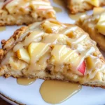Moist Apple Scones with Maple Glaze
