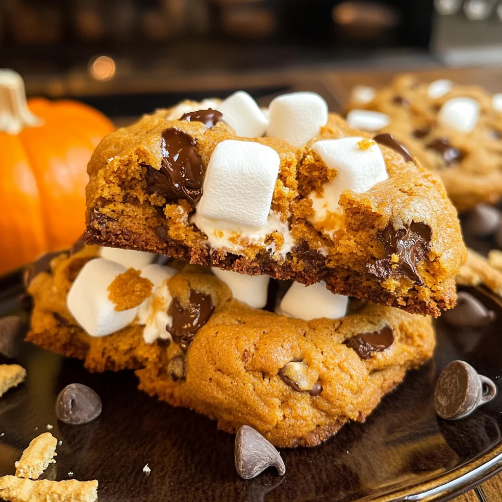 Pumpkin S'mores Cookies