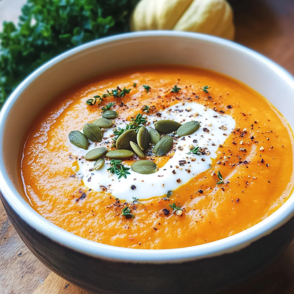 Roasted Butternut Squash and Red Pepper Soup