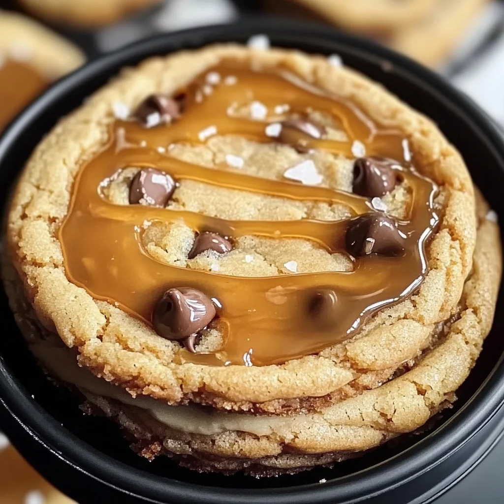 Salted Caramel Cheesecake Cookies