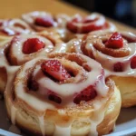 Strawberry Cheesecake Cinnabon Rolls